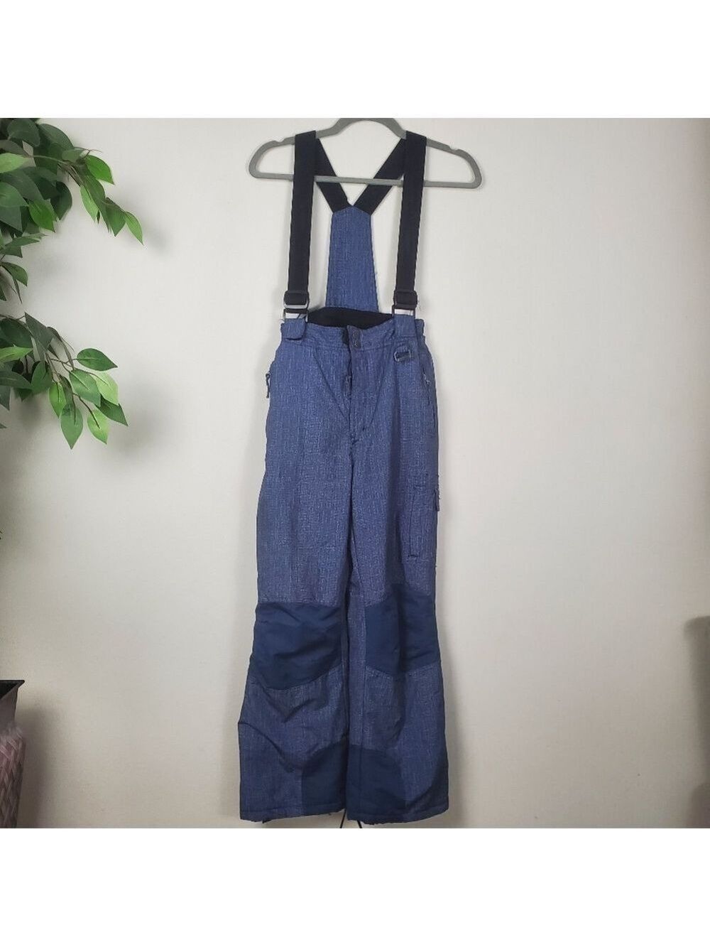 32 Degrees Weatherproof Kids Blue Bib Overalls Skiwear Large 14 16